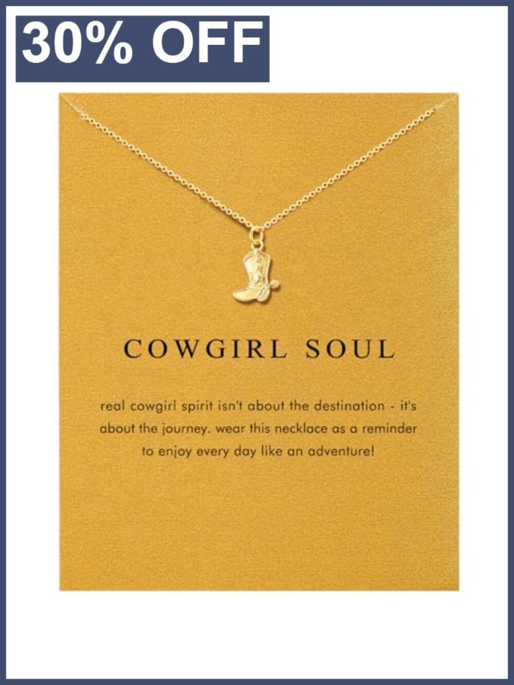 14K Gold Plated Cowgirl Boot Pendant Necklace Adjustable 16.5in